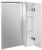 Зеркало со шкафом Mixline Альфа 61 R 529002 с подсветкой Белое