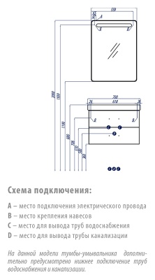 Тумба под раковину Акватон Америна 70 1A137601AM010 Белая глянцевая