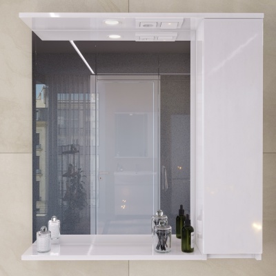 Зеркало со шкафом San Star Palermo 70 198.1-2.5.1. с подсветкой Белое