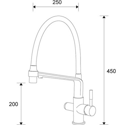 Смеситель для кухни ZorG Sanitary ZR 343-6 YF Хром