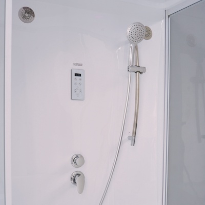 Душевой бокс SSWW WU103A L 150x85 c гидромассажем профиль Белый задняя стенка Белая