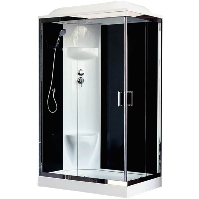 Душевая кабина Royal Bath HP 120х80 RB8120HP6-BT-CH-L стекло прозрачное задняя стенка Черная Душевая кабина Royal Bath HP 120х80 RB8120HP6-BT-CH-L стекло прозрачное задняя стенка Черная