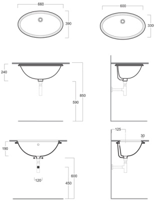 Раковина Simas Spazio LFT 74 Белая