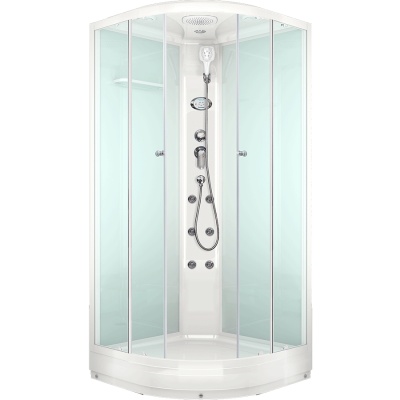 Душевая кабина Domani-Spa Delight 99 90x90 DS01D99LWCl10 с гидромассажем профиль Белый задние стенки Белые Душевая кабина Domani-Spa Delight 99 90x90 DS01D99LWCl10 с гидромассажем профиль Белый задние стенки Белые