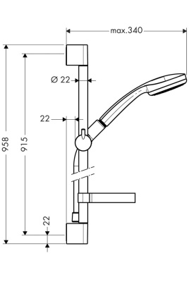 Душевой гарнитур Hansgrohe Croma 27724000 Хром