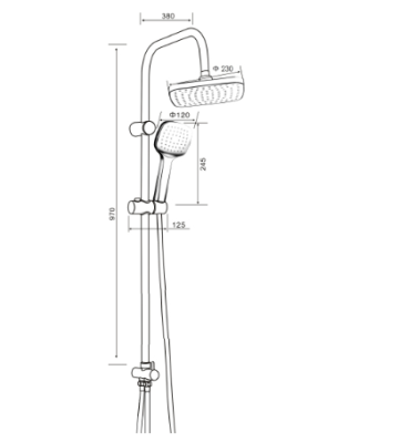 Душевая система Orange Aristo M19-944b Черная
