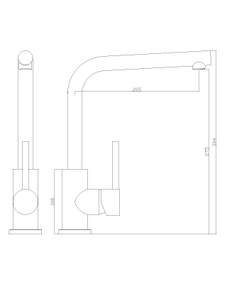 Смеситель для кухни Seaman Eco Glasgow SSN-3028S Сталь