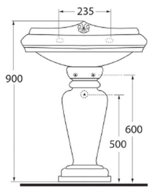 Раковина Migliore Impero ML.IMP-25.360.BI Подвесная