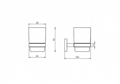 Стакан для зубных щеток Aquanet Flash S6 Хром