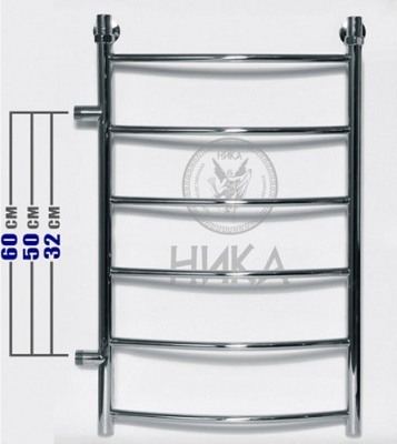 Водяной полотенцесушитель Ника Arc ЛД/БП 80x40x32 Хром