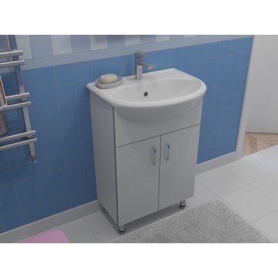 Тумба под раковину Какса-А Грей 50 004013 Белая