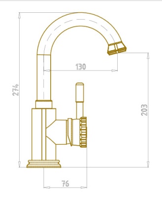 Смеситель для раковины Bronze de Luxe Windsor 10127 Бронза