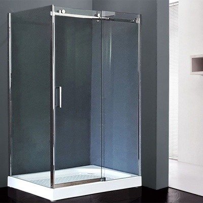 Душевой уголок Royal Bath RB8012B-R 120х80 без поддона профиль Хром стекло прозрачное