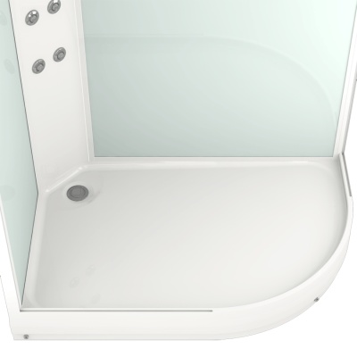 Душевая кабина Domani-Spa Delight 128 L 120x80 DS01D128LLWM00 профиль Белый задние стенки Белые