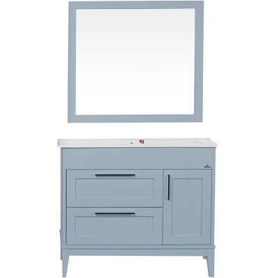 Комплект мебели для ванной ValenHouse Эйвори 105 AVК105С Серый ручки Хром