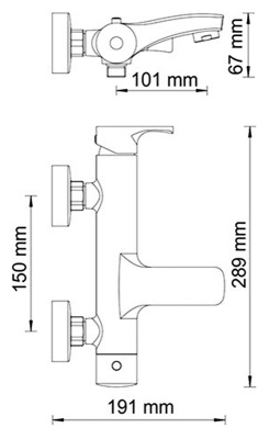 Смеситель для ванны WasserKRAFT Berkel 4801 Хром