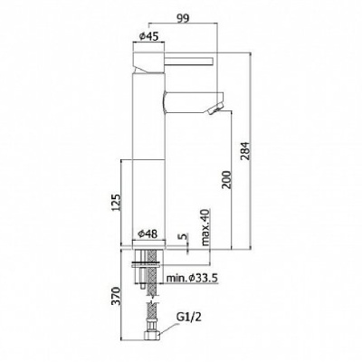 Смеситель для раковины Paffoni Stick SK071HCR120 Хром