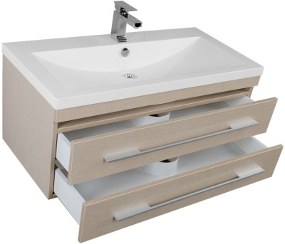 Тумба под раковину Aquanet Нота 100 171497 подвесная Дуб светлый