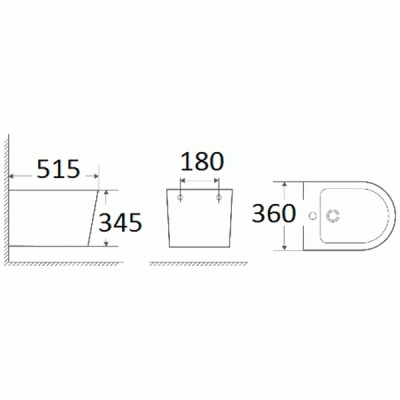 Биде WeltWasser Salzbach 005 GL-WT 10000003768 подвесное Белый глянец