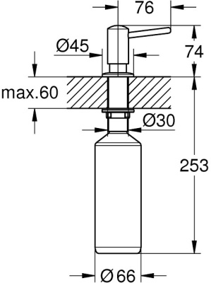 Дозатор жидкого мыла Grohe Contemporary 40536DC0 Суперсталь