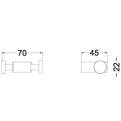 Крючок для полотенец Schein Swing 321*2 Хром