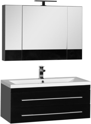 Зеркальный шкаф Aquanet Нота 100 168879 Черный