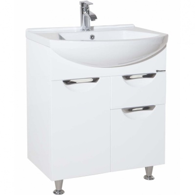 Тумба c раковиной Bellezza Альфа 65 1 ящик Белая