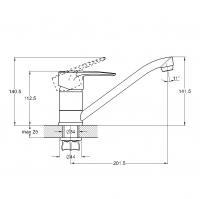Смеситель для кухни G-Lauf 4T4-A182 Хром