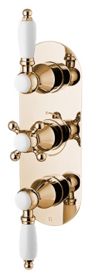 Смеситель для душа Gattoni Termostatici TS994/12 золото 24 карата
