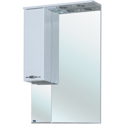 Зеркало со шкафом Bellezza Стелла 65 с подсветкой L Белое