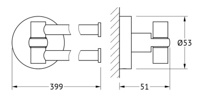 Полотенцедержатель Artwelle Harmonie HAR 023 поворотный Хром