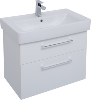 Тумба под раковину Dreja Q Max 80 77.0007W подвесная Белый глянец