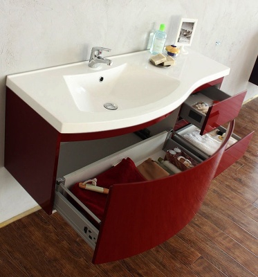 Тумба под раковину BelBagno Prospero 120 DC подвесная Rosso Lucido
