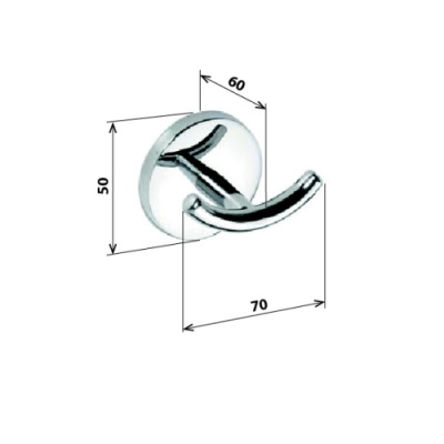 Крючок для полотенец Bemeta Alfa 102406022 Хром