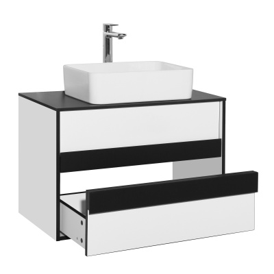 Тумба с раковиной Style Line Амстердам 80 ЛС-000010042 подвесная Белая матовая