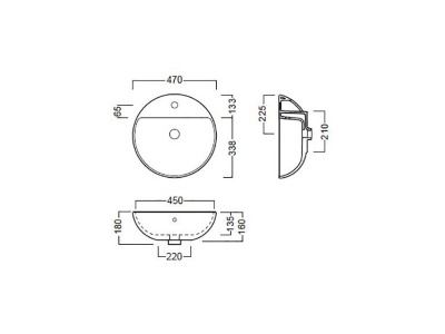 Раковина-чаша Hatria Happy Hour 47 YXSJ Белая