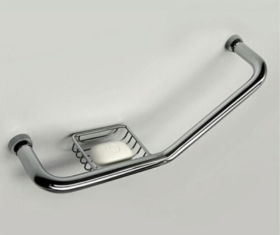 Поручень для ванны WasserKRAFT K-1077L с мыльницей Хром