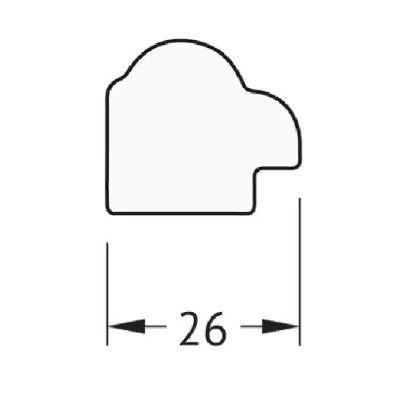 Зеркало Evoform Definite 148х68 Витая бронза