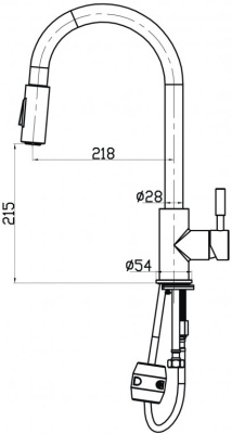 Смеситель для кухни BelBagno BB-LAM31A-IN Нержавеющая сталь