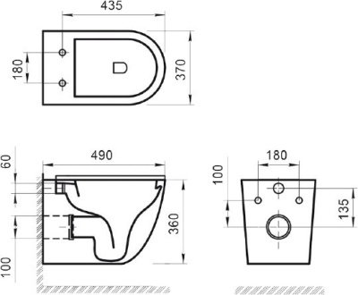 Унитаз BelBagno Sfera-R BB046CHR подвесной без сиденья