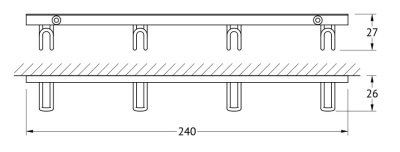 Вешалка для полотенец FBS Ryna 032 Хром