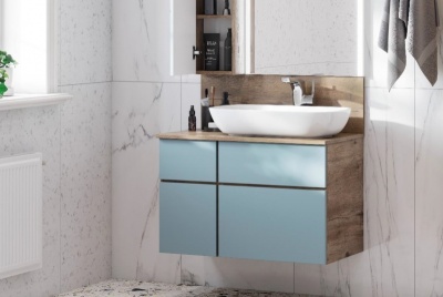 Тумба под раковину Акватон Мишель 80 1A244501MIX30 подвесная Дуб рустикальный Фьорд