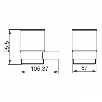Стакан для зубных щеток Aquanet 5684 Хром Стакан для зубных щеток Aquanet 5684 Хром