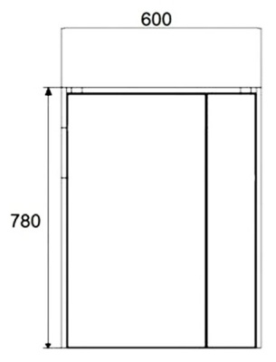 Зеркальный шкаф Roca Ronda 60 ZRU9303007 с подсветкой Бетон Белый матовый