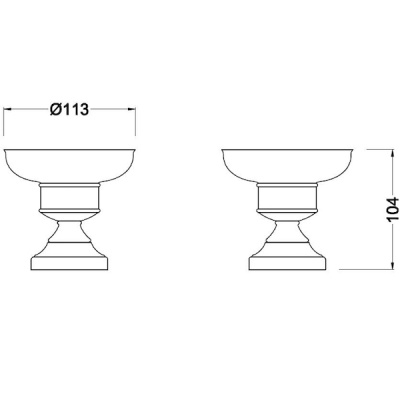 Мыльница Schein Saine Gold 7053007VF Золото, Белый