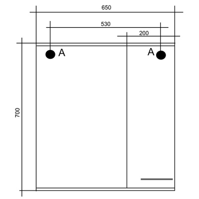 Зеркало со шкафом Mixline Росток 65 L 537420 Белое