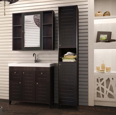 Зеркальный шкаф Style Line Кантри 75 Венге