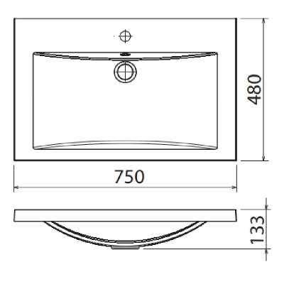 Раковина Florentina Анита 75 Белая