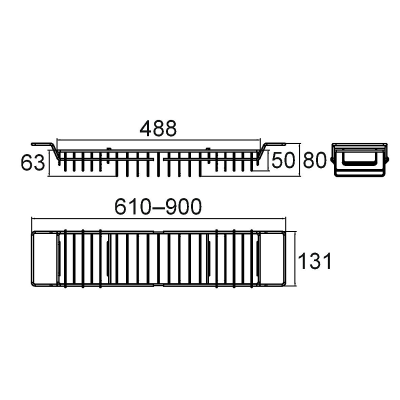 Полка корзина Milardo 102W000M44 Хром