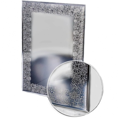 Зеркало Raiber Блюз RSP112 Черное-белое с узором Ажур